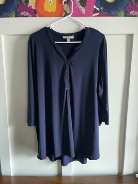 Woman Within 1x blue top